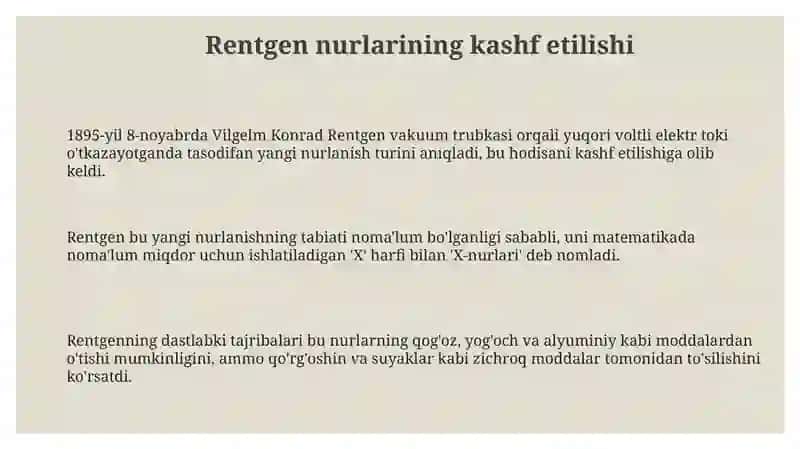 Rentgen nurlari va Mozli qonuni 3