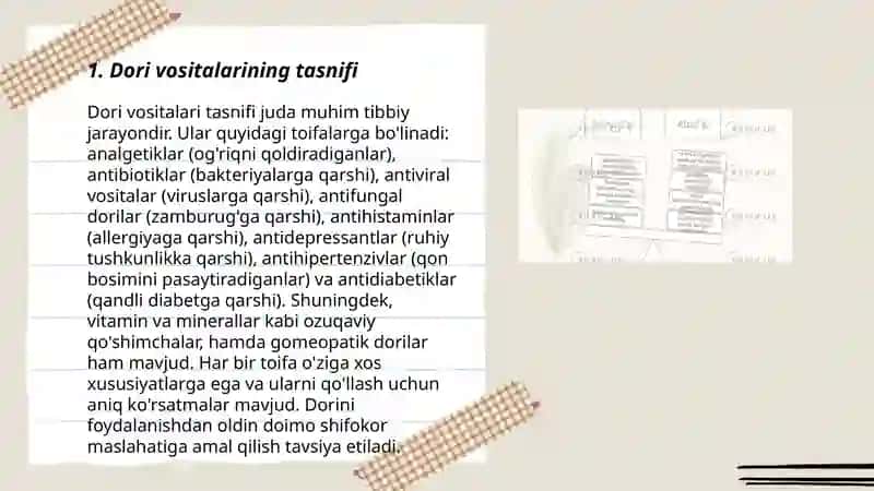 Dori vositalari tasnifi 3