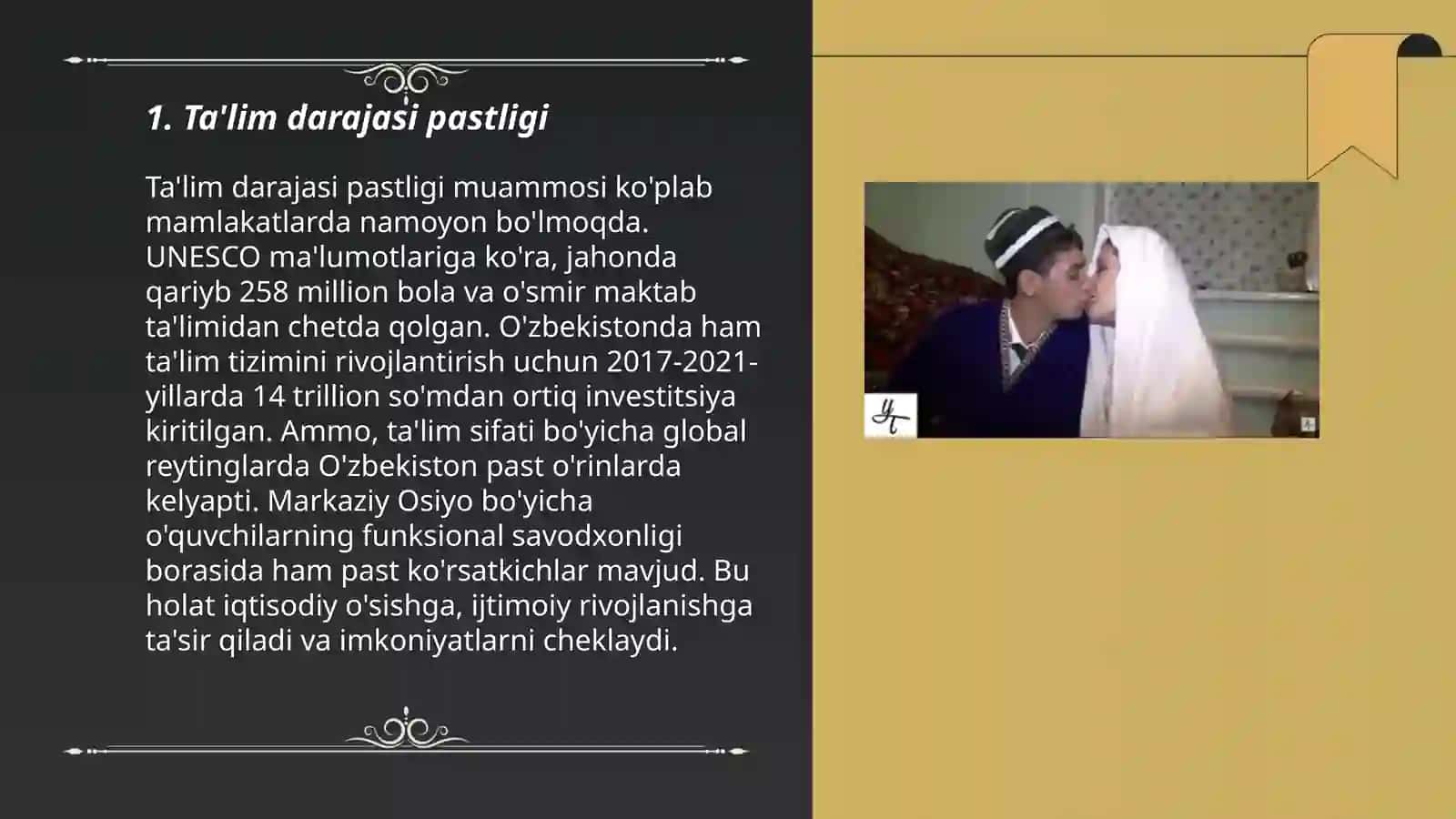 Ta'lim darajasi pastligi 3