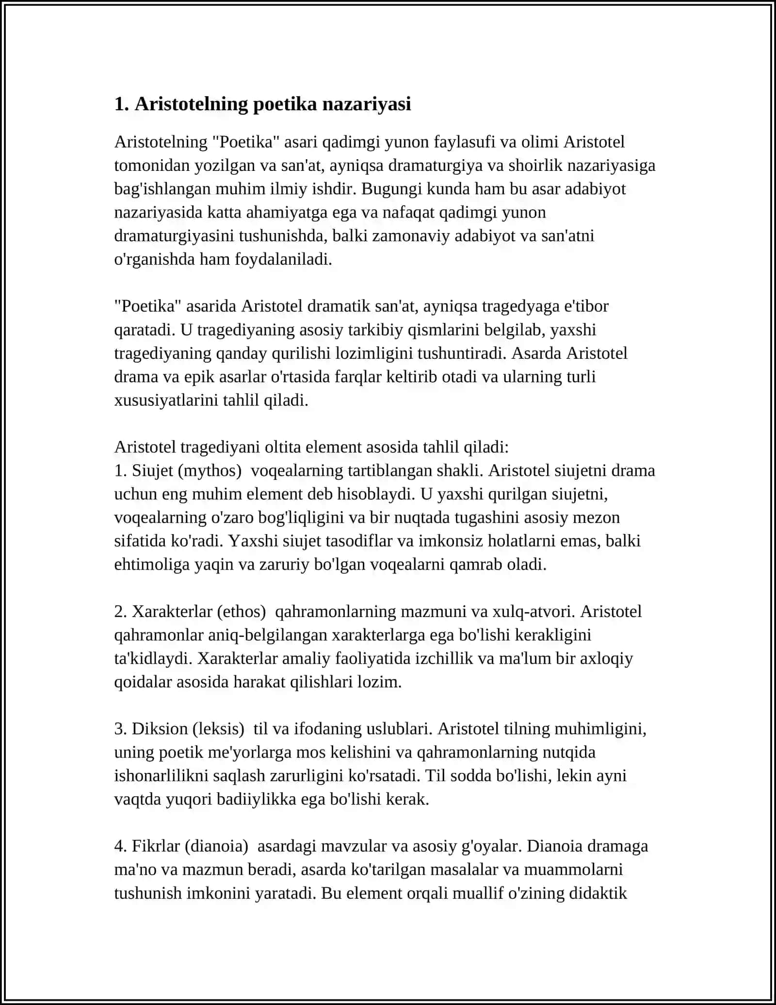 ARISTOTELNING POETIKA ASARI 3