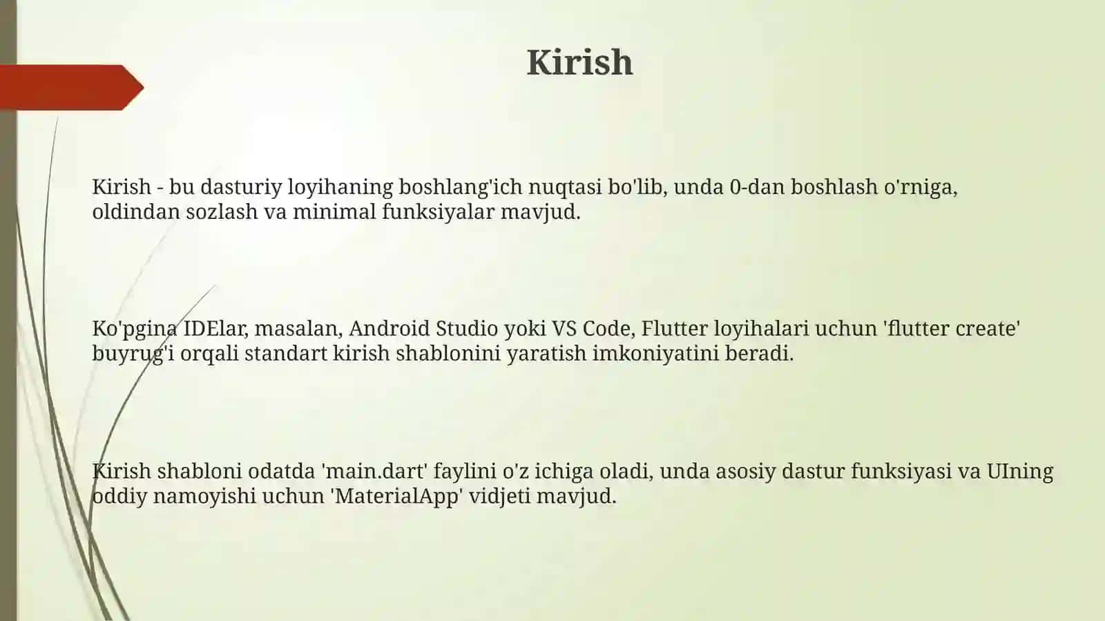 flutter’da boshlang‘ich loyiha shablonini yaratish 3