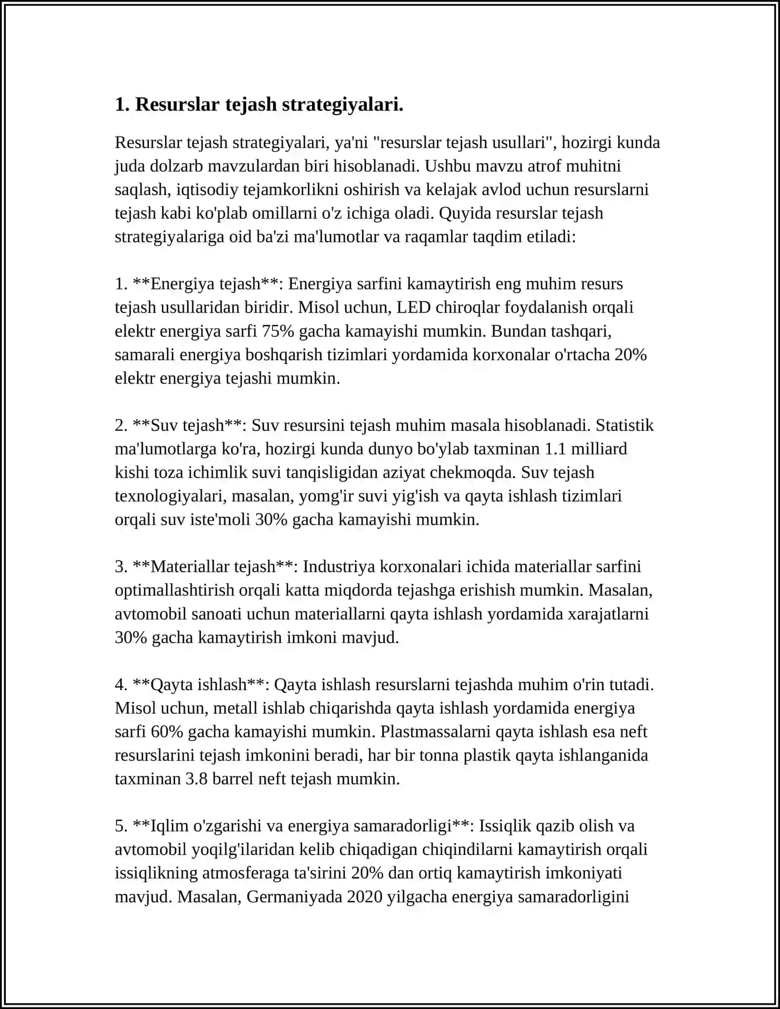 ATOM IQTISODIYOTI (RESURSLAR TEJAMKORLIGI) 3