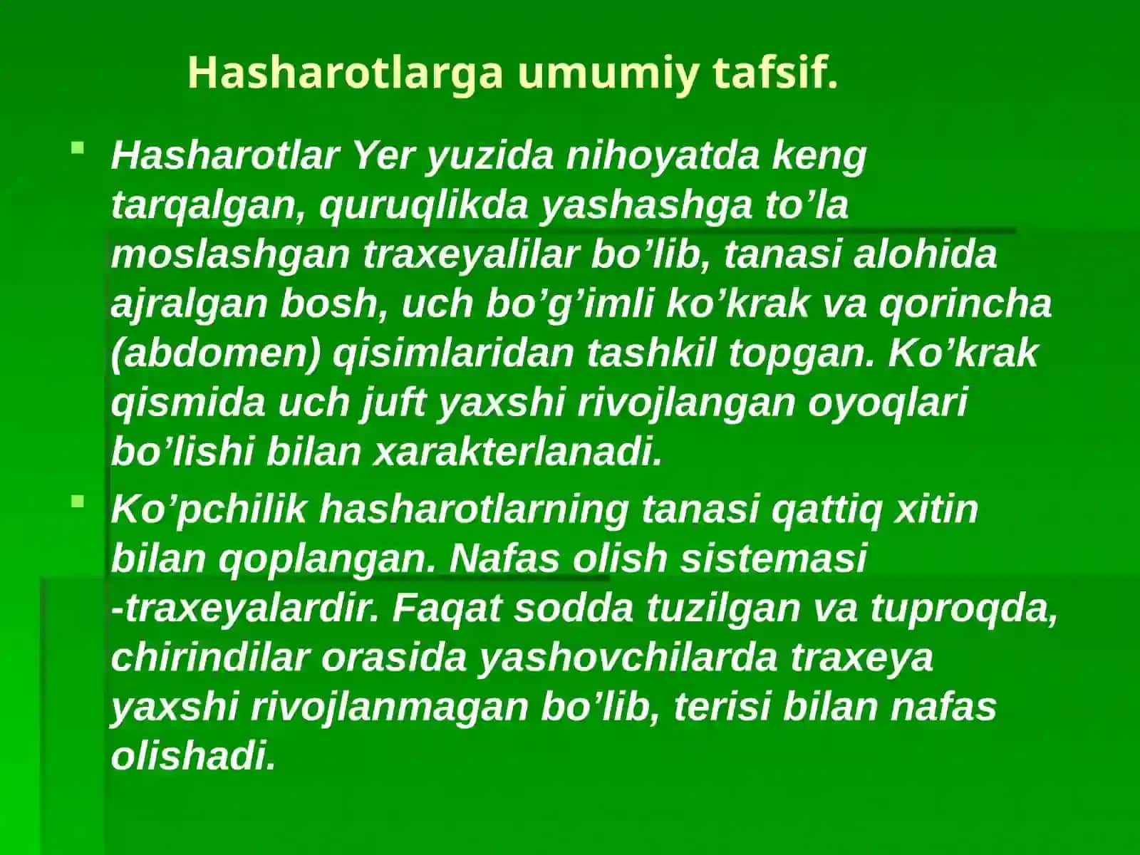 HASHAROTLARNING MARFOLOGIYASI 3