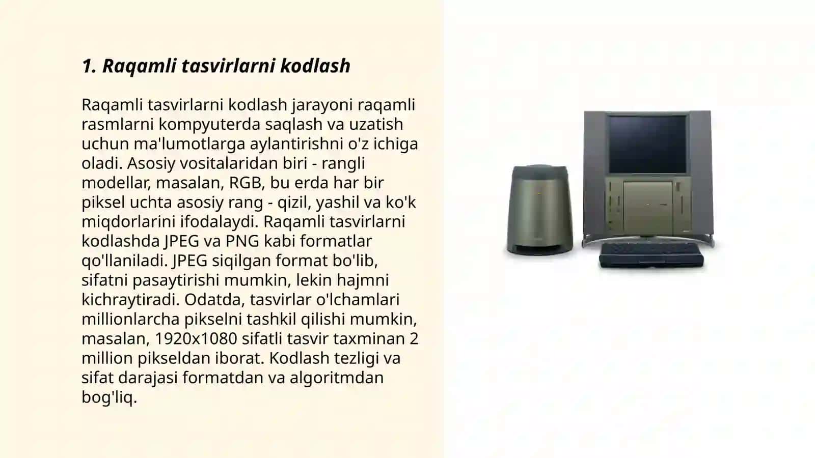 Raqamli tasvirlarni kodlash 3