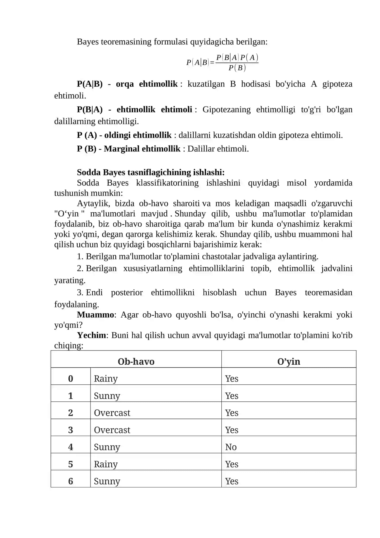 Axborotni izlash va ajratishda Sodda Bayes algoritmlari 3