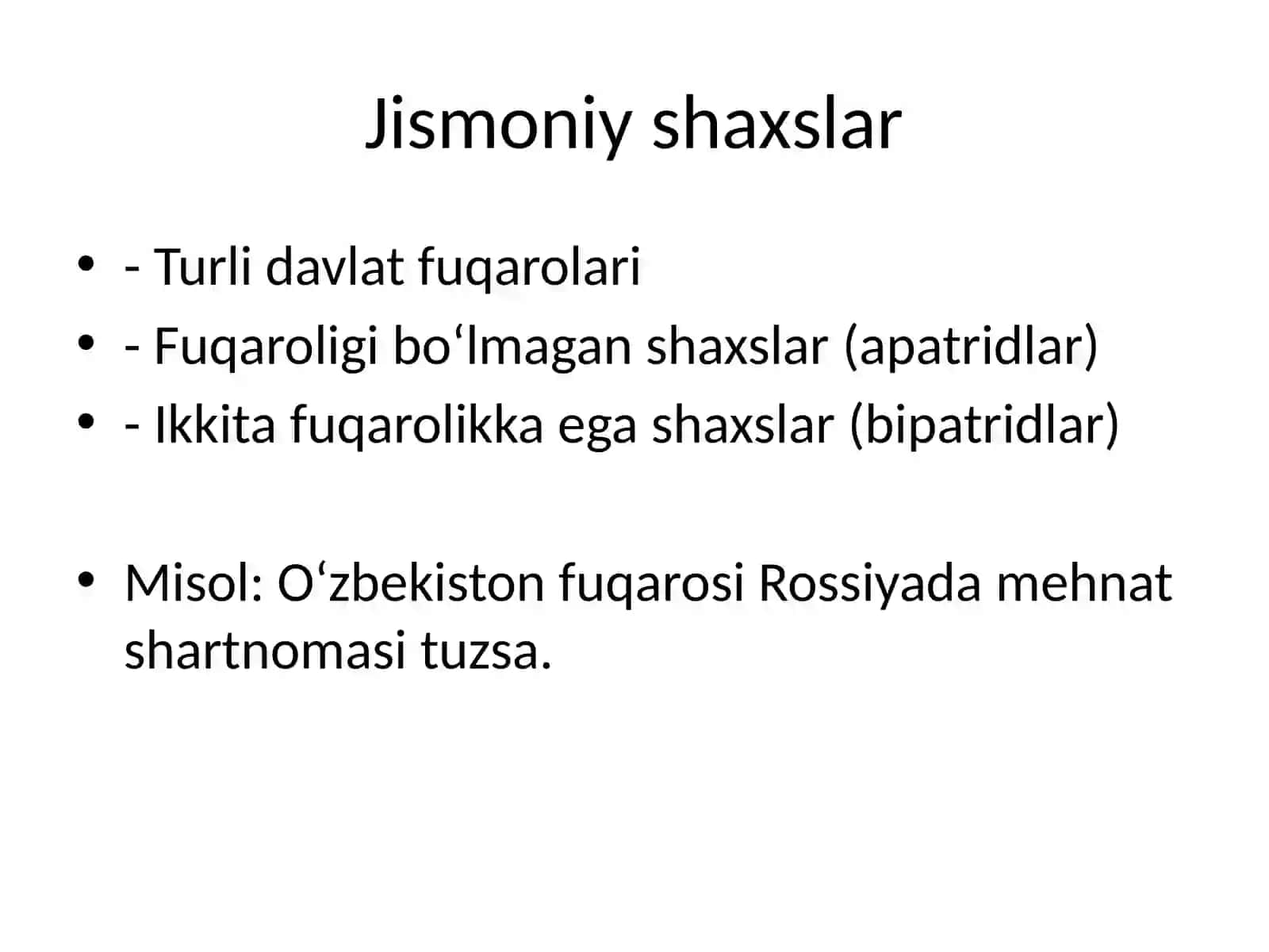 Xalqaro xususiy huquq subyektlari 3