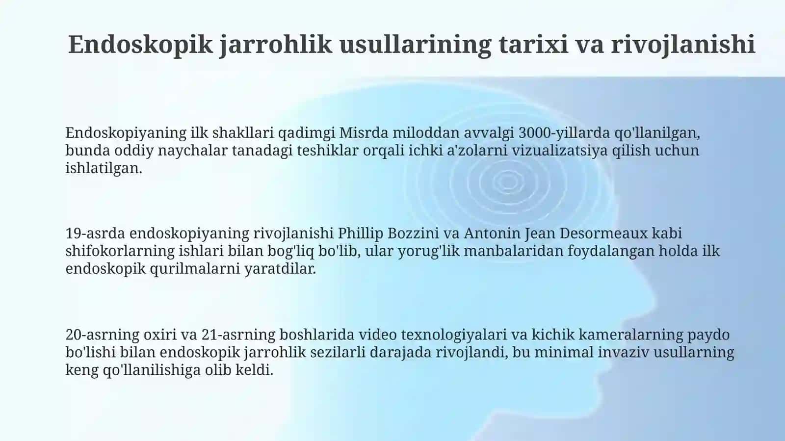 Endoskopik operatsiya usullari 3