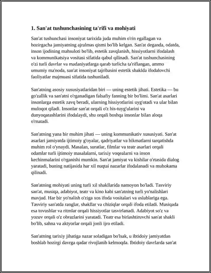 SAN'AT TUSHINCHASI BILAN TANISHISH 3