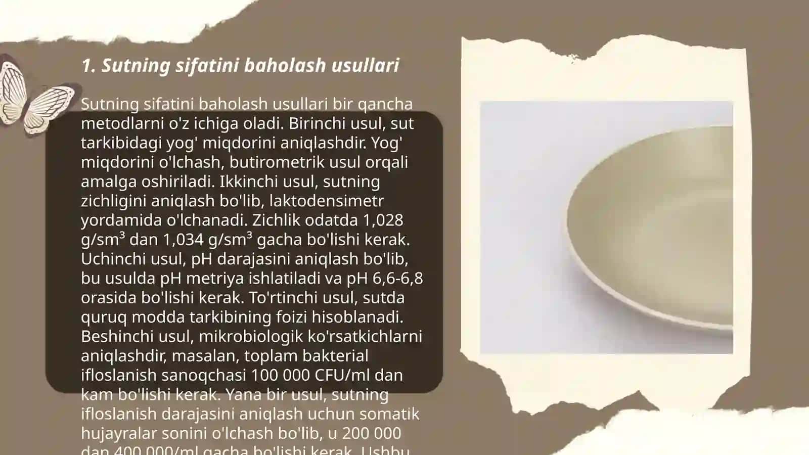 Sut ishlab chiqarishda texnik kimyoviy nazorat òrni 3