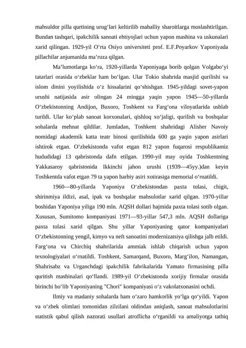 O'zbekiston Yaponiya munosabatlari 3