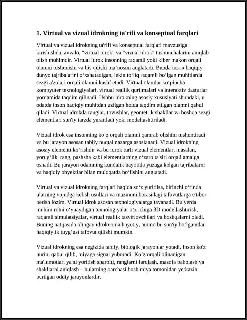 OLAMNI VIRTUAL VA VIZUAL ESTETIK IDROK ETISHNING FARQLARI 3