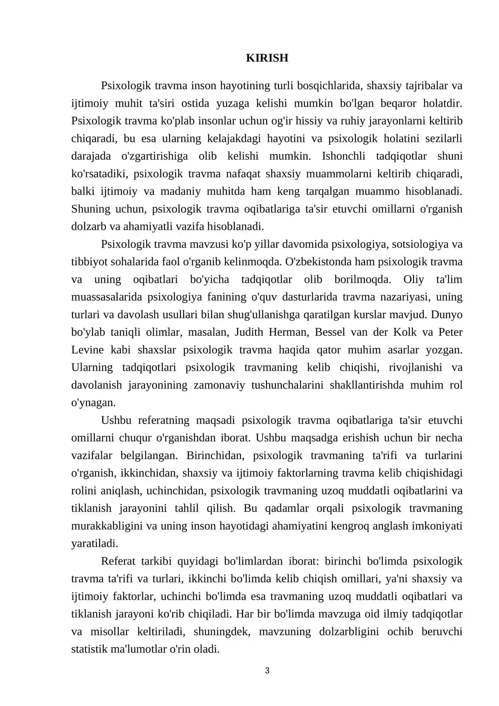 Psixologik travmalariga tasir etuvchi omillar 3