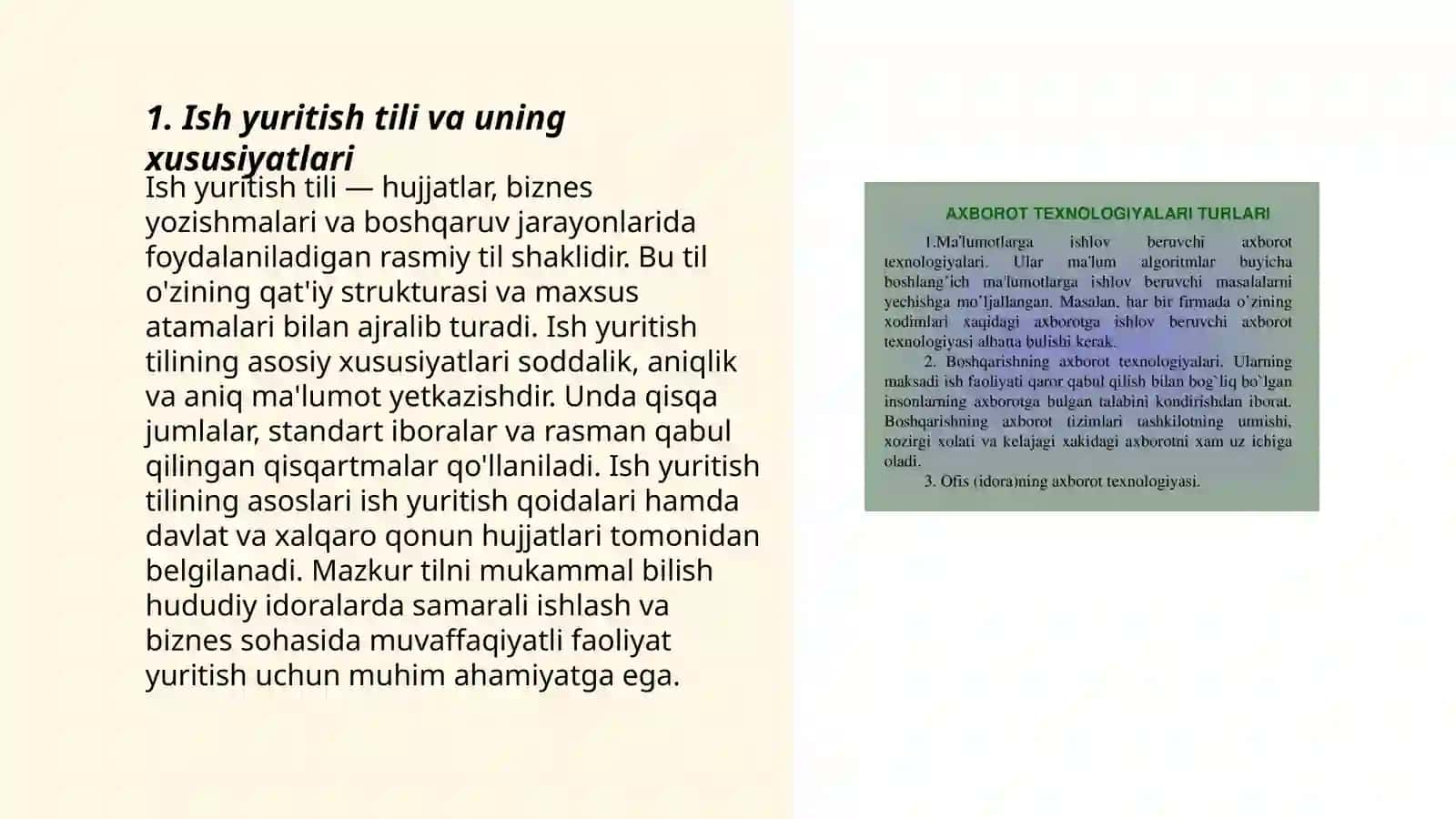 Ish yuritish tili va uslubi 3
