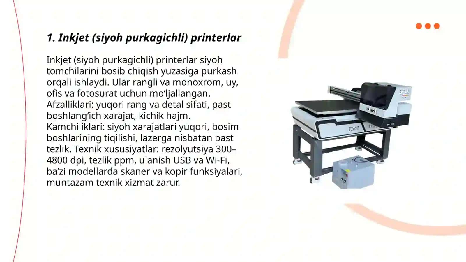 Inkjet (siyoh purkagichli) printerlar 3