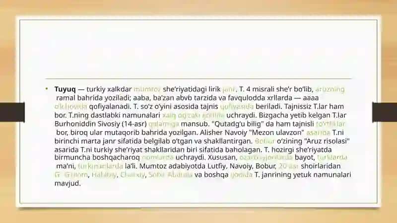 Matnni sharhlash fanidan tayyorlagan ta’qdimoti 3