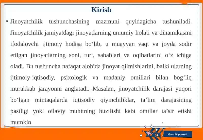 Jinoyatchilik tushunchasi 3