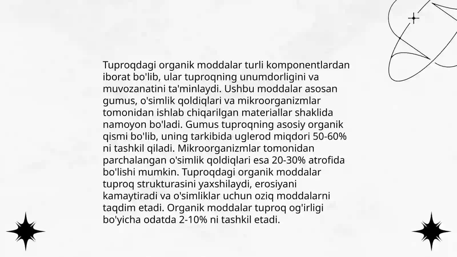 Tuproqdagi organik moddalar 3