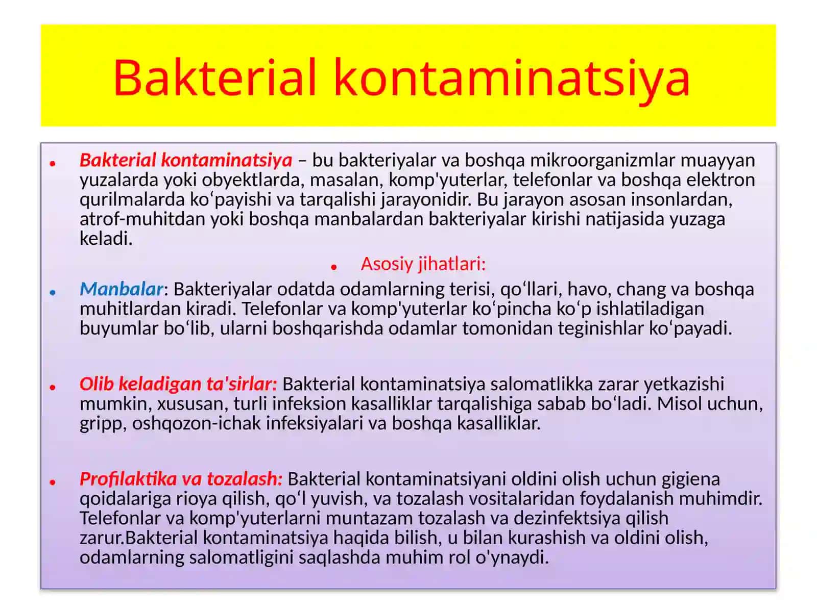 BAKTERIAL KONTAMINATSIYASI 3