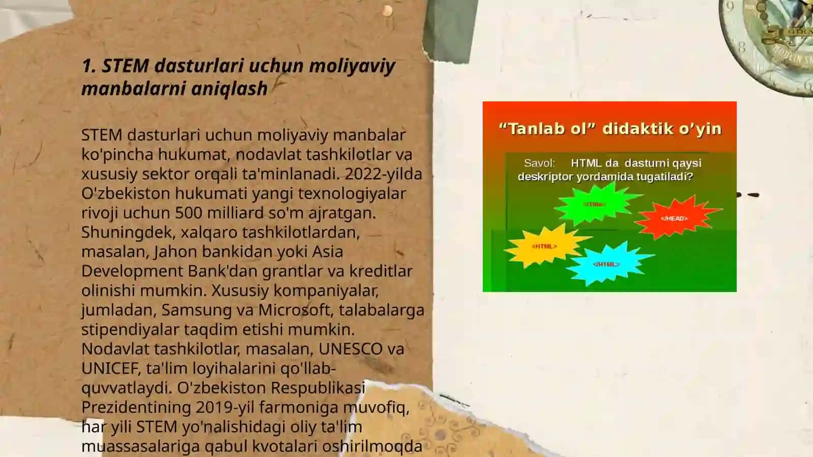STEM ta’limini amalga oshirishda ta’minot,tashkiliy masalalar 3