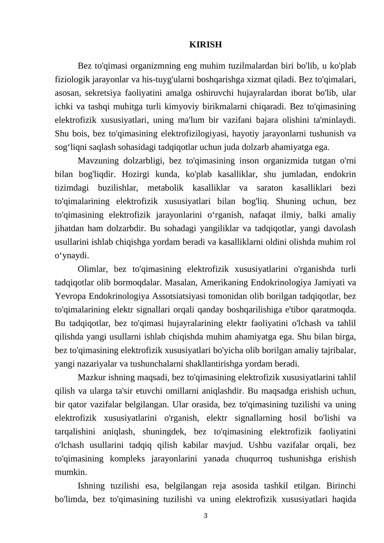 Bez to'qimasining elektrofizilogiyasi 3