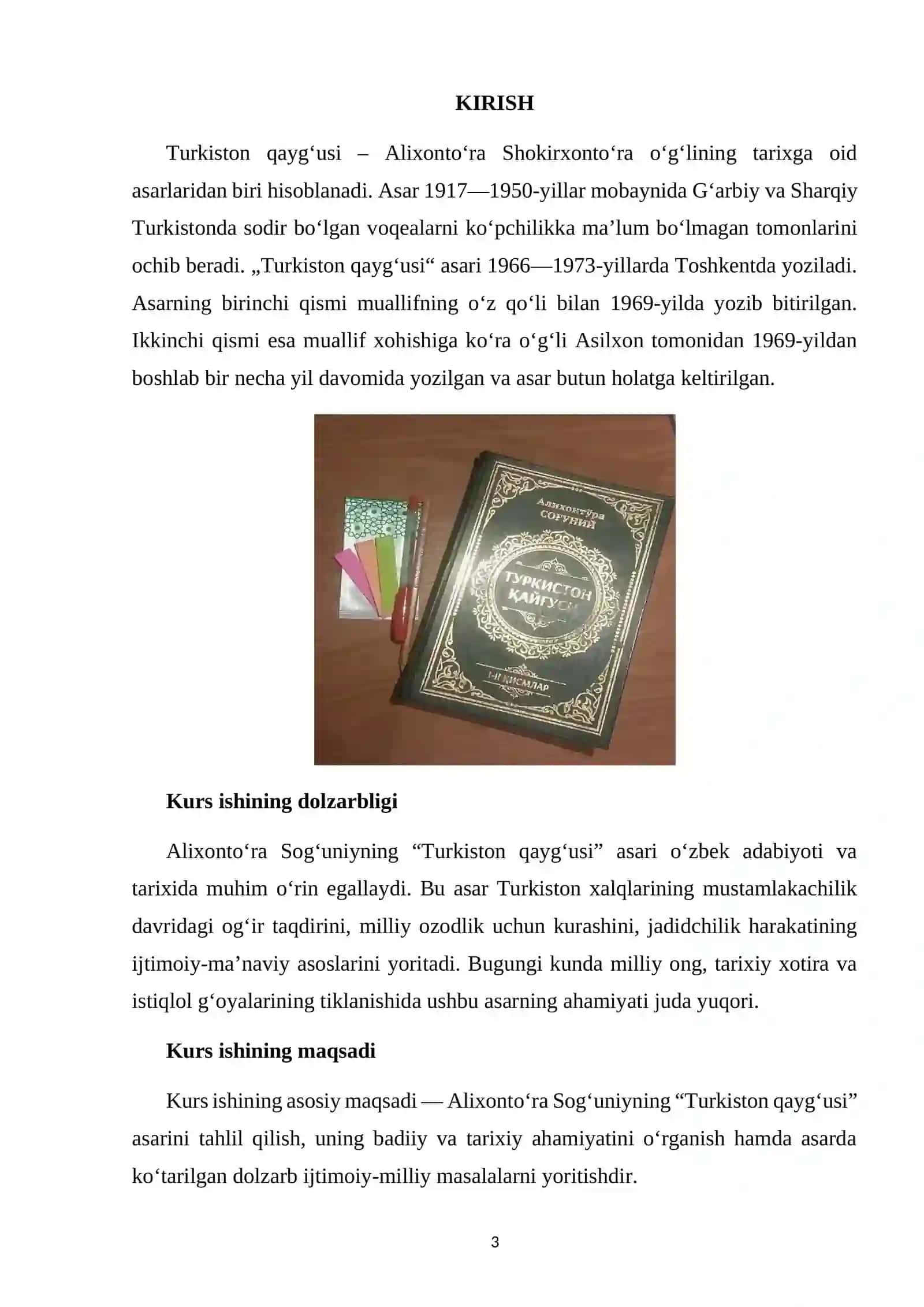Turkiston qaygʻusi 3