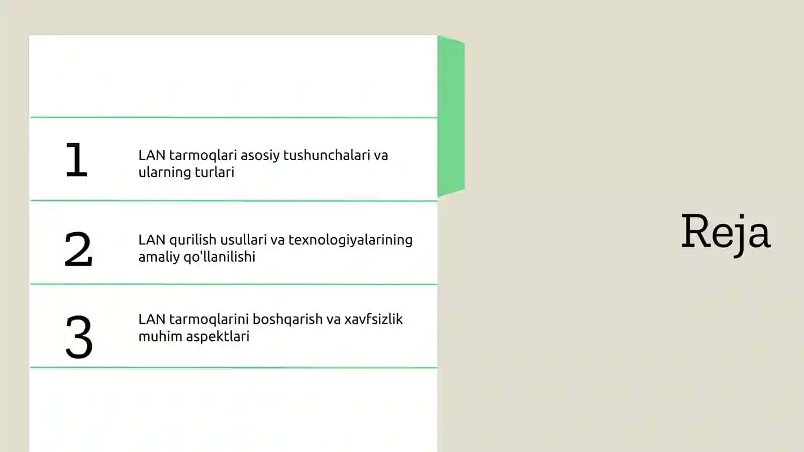 LAN tarmoqlari (Local Area Network) 3