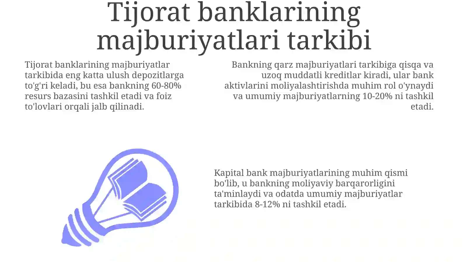 Tijoratbanklarining passiv operatsiyalari 3
