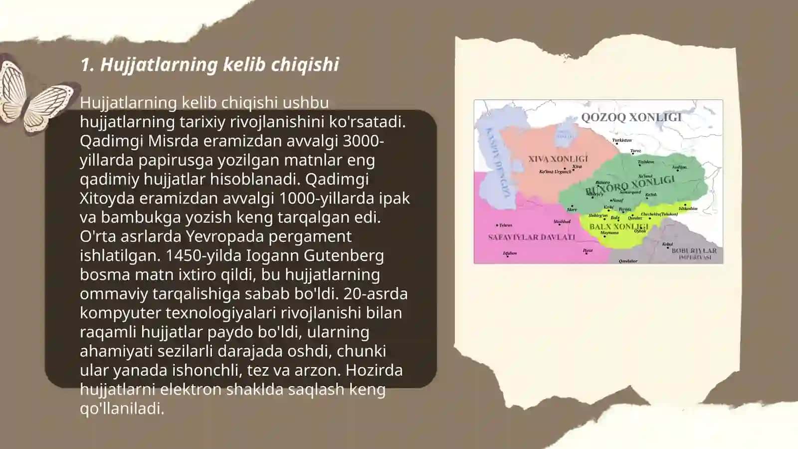 Hujjatlarning paydo bo'lishi va tarixi 3