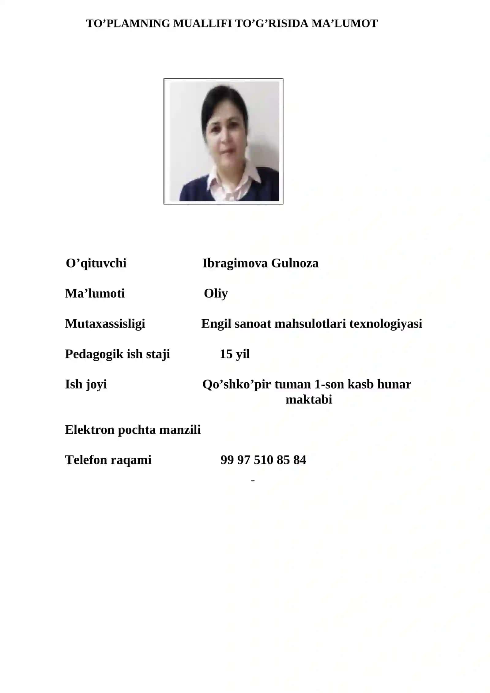 Ayollar kiyimini Tikish Texnologiyasi 3