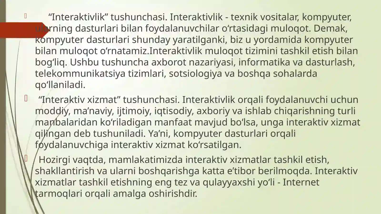 Soha axborot tizimlarining interaktiv xizmatlari 3