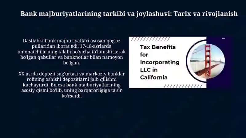 Bank majburiyatlarining tarkibi va joylashuvi: Tarix va rivojlanish 3