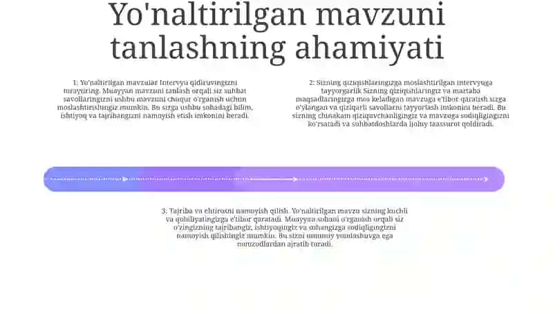 Intervyu Uchun Mavzu Tanlash Va Savol Tayyorlash 3