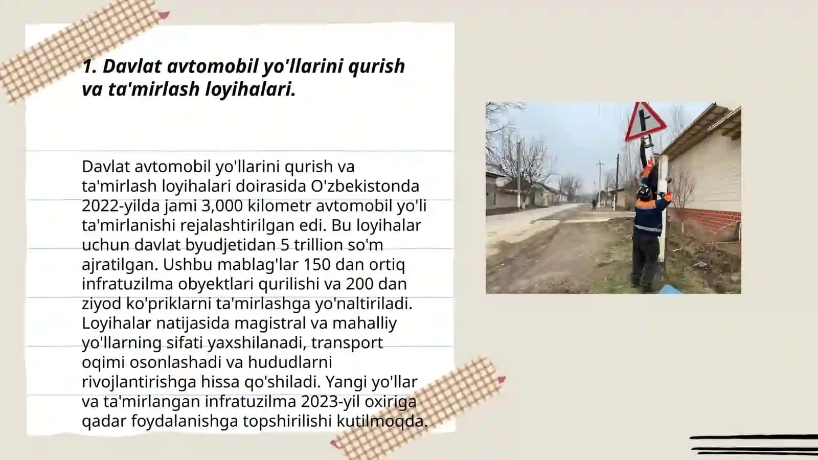 Davlat avtomobil yo'llari rivojlantirish maqsadi jamg'armasi 3