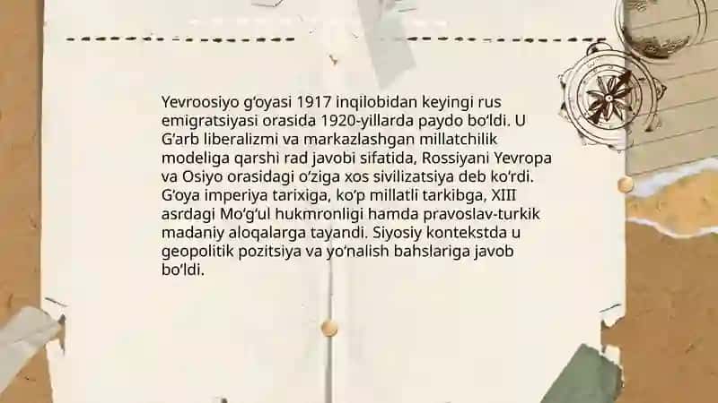 Yevroosiyo harakatining tarixiy ildizlari 3