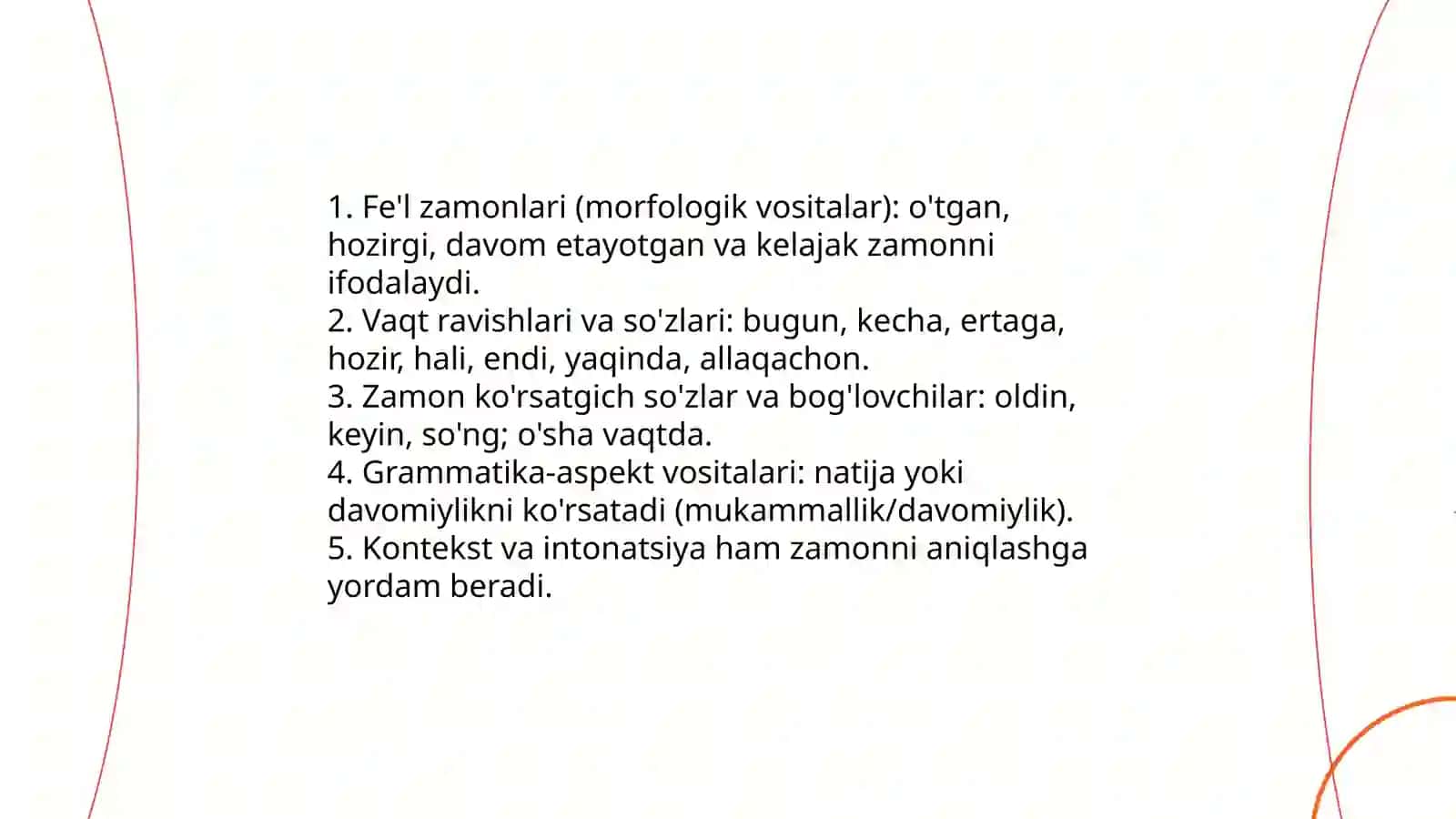 Grammatik ma'noni ifodalovchi vositalar 3