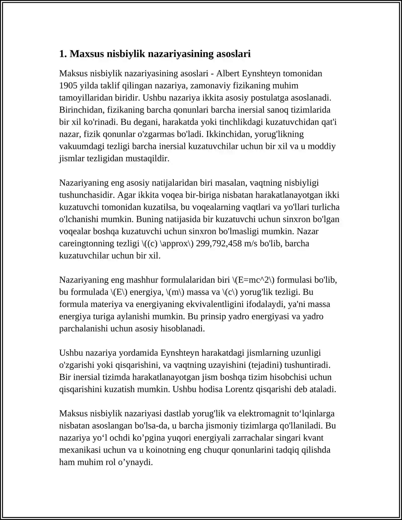 RELYATIVISTIK DINAMIKA ASOSLARI 3