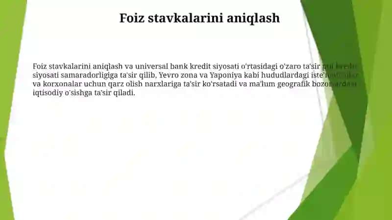 Universal bankning kredit siyosati 3