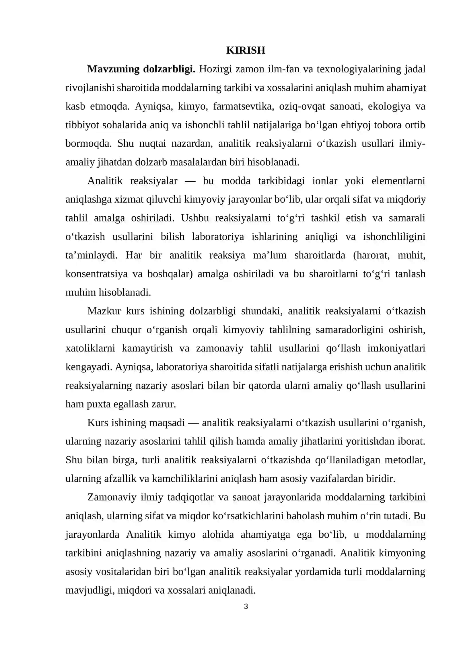 ANALITIK REKASIYALARNING O‘TKAZISH USULLARI 2 3