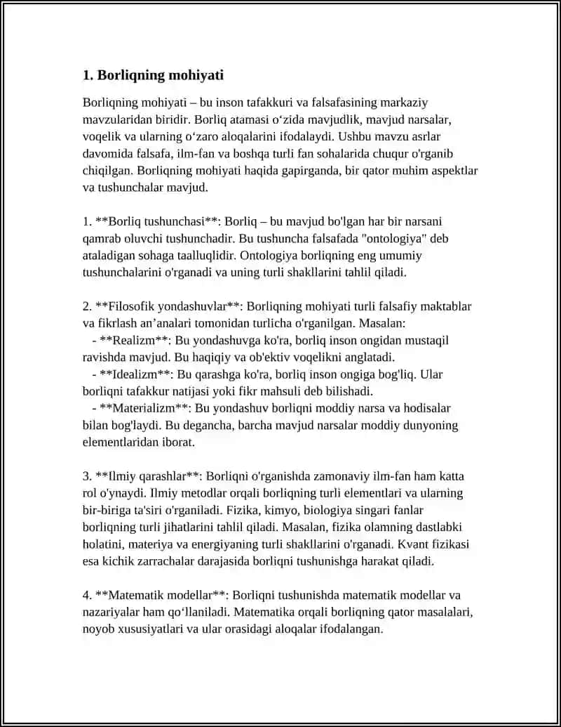 BORLIQ FALSAFASI 3