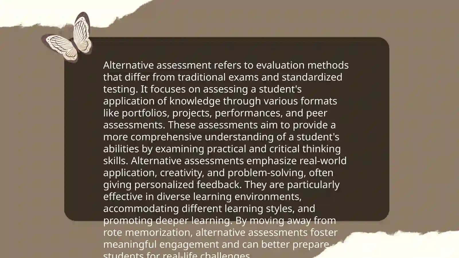Alternative Assessment and its benefits 3