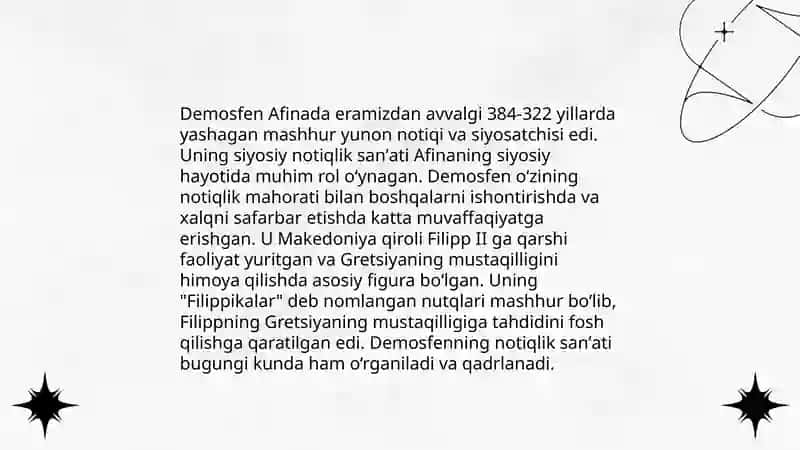 Demosfenning siyosiy notiqlik san'ati 3