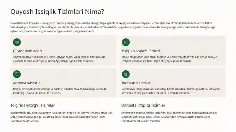 Quyosh Issiqlik Tizimlari 3