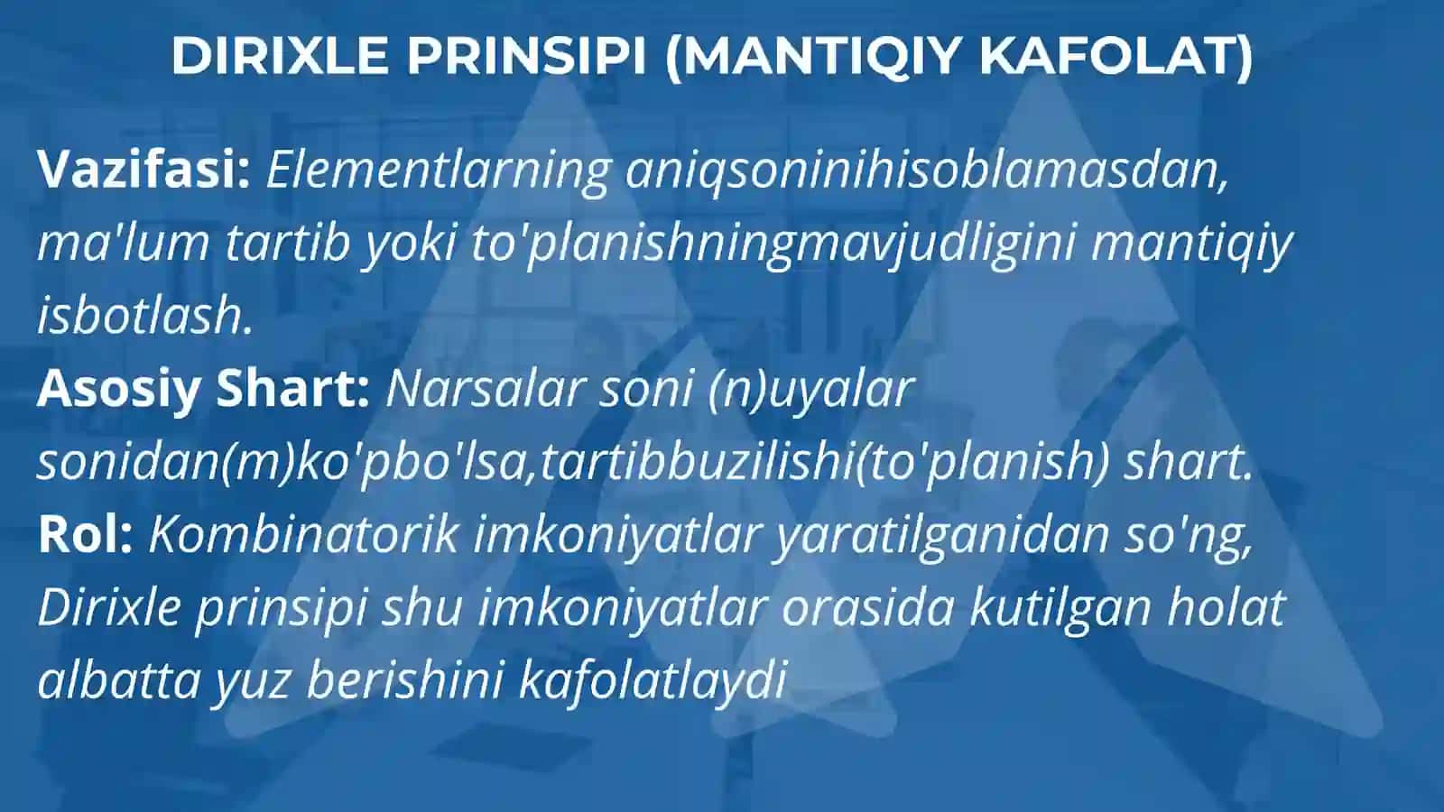 Dirixle prinsipi (Pigeonhole Principle 3