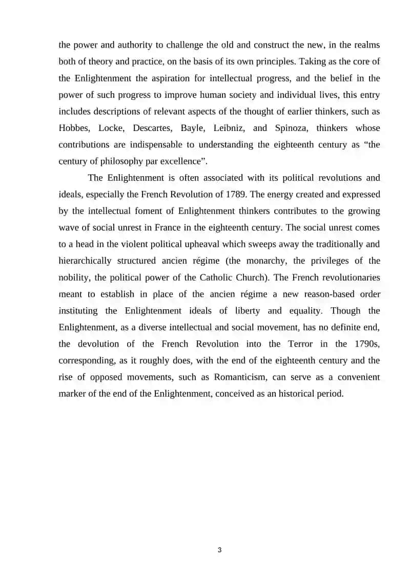 The Enlightenment century in English literature 3