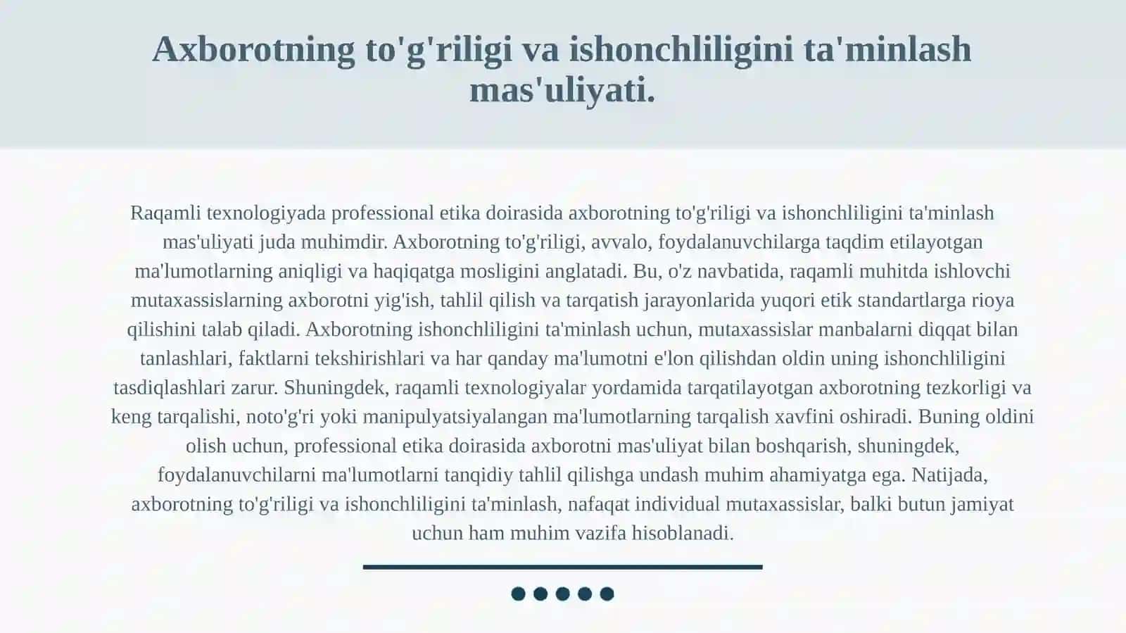 Raqamli texnologiyada professional etika 3