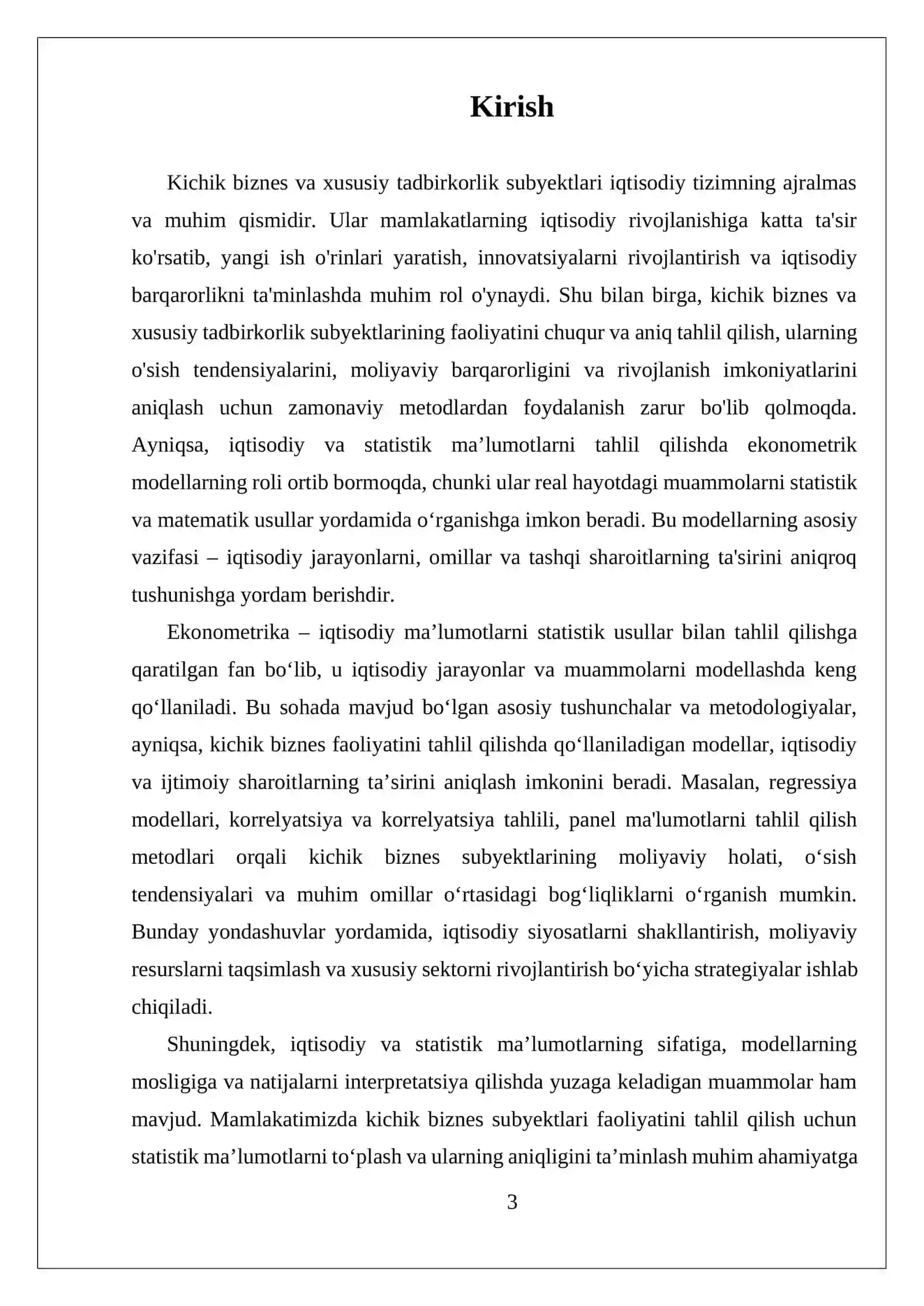 Ekonometrika 3