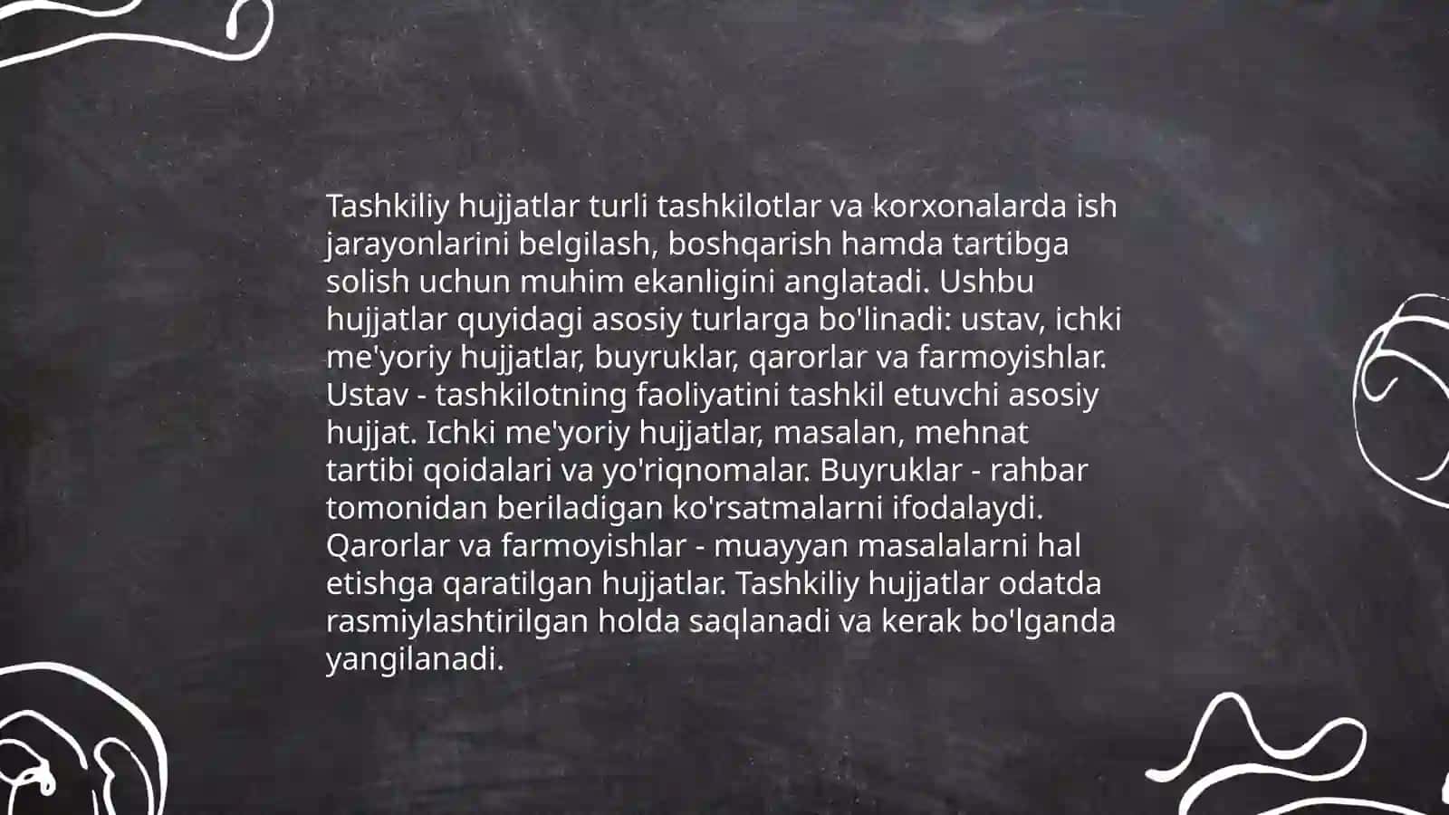 Tashkiliy hujjatlarning turlari 3