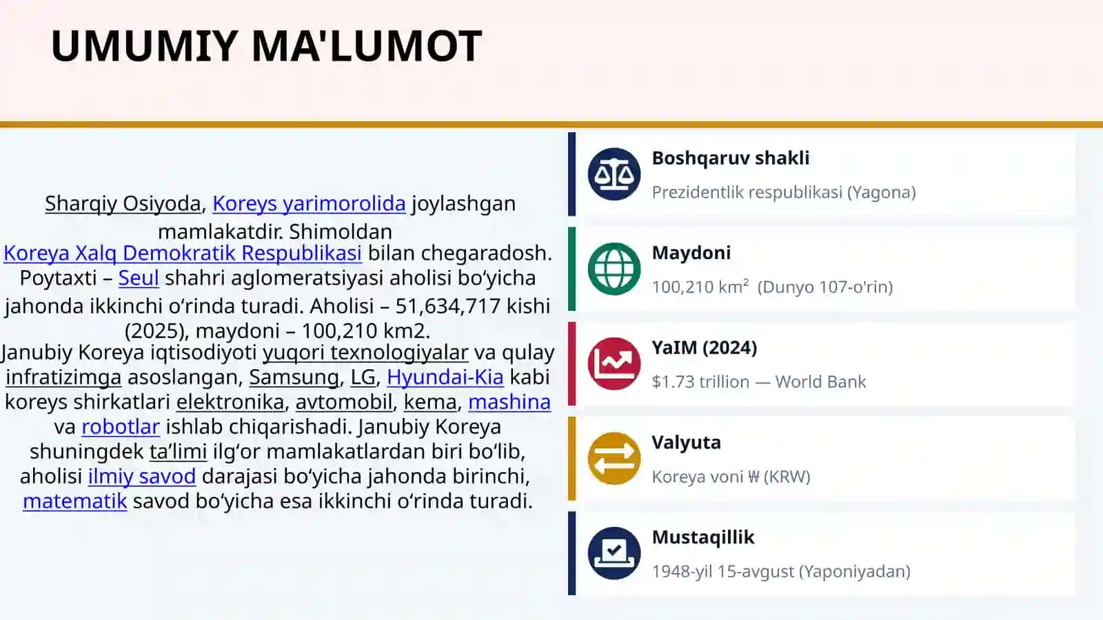 Janubiy Koreya haqida to'liq tahlil 3