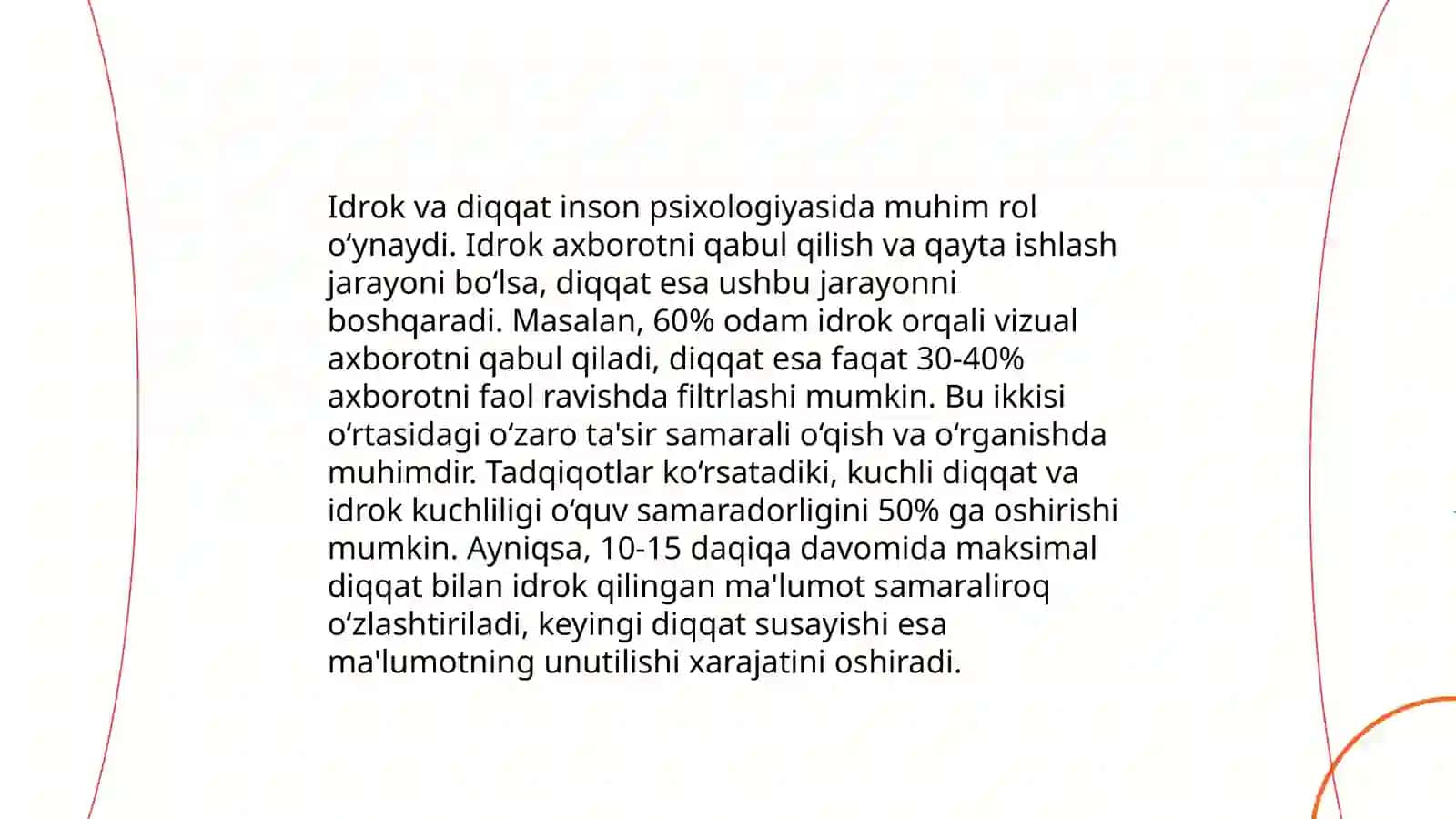 Idrok va diqqatning o‘zaro ta'siri 3