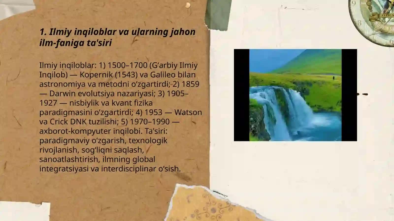 Dunyoning ilmiy manzarasi va uning evolutsiyasi 3